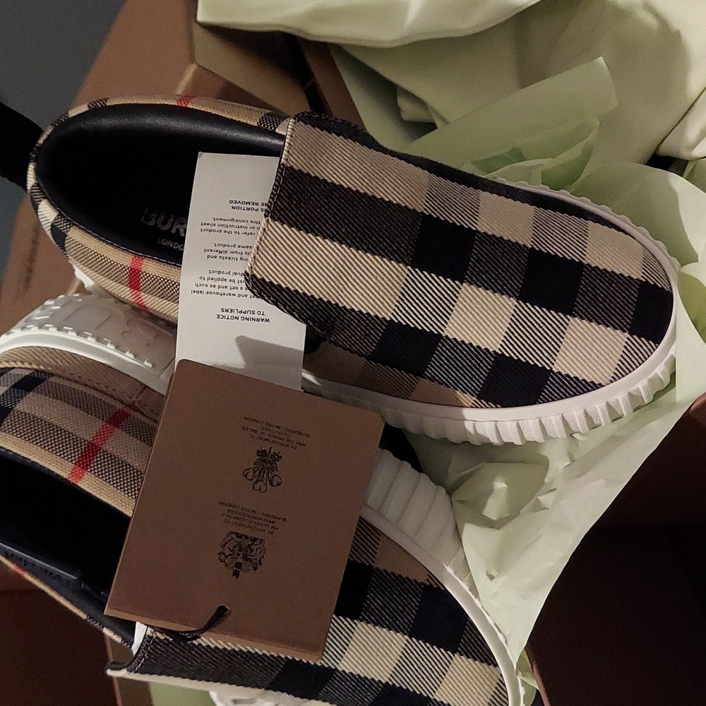 Andrew Archive Check Loafers - Archive Beige Check - Size 3.5 (Child - Picture 5 of 5